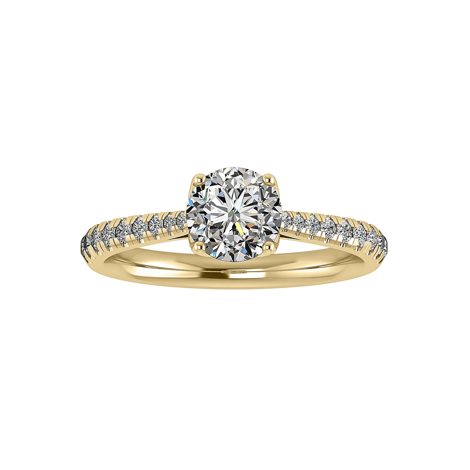 Snapdragon Engagement Ring - 14KT Yellow Gold